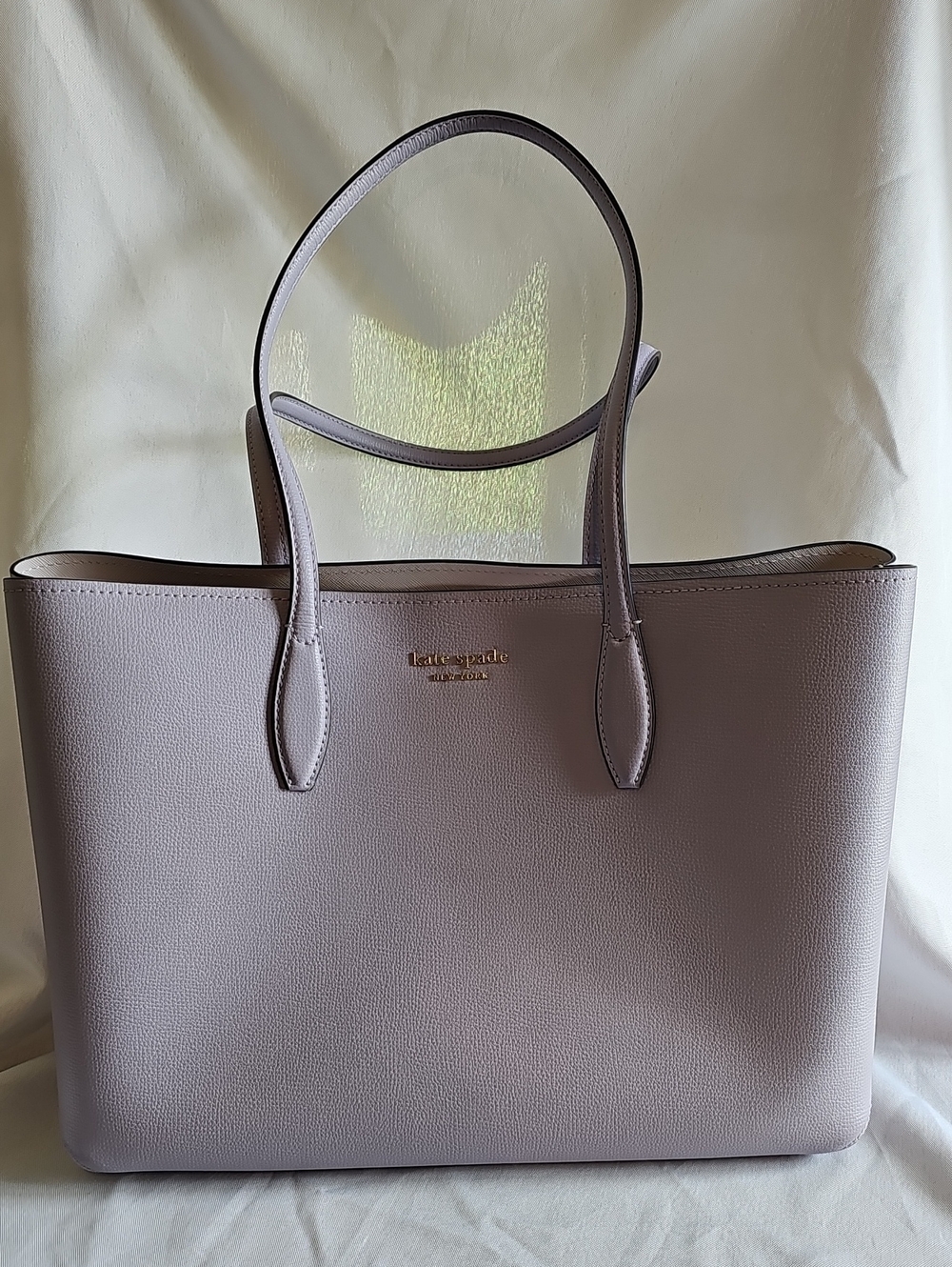 kate spade soft lavender Saffiano leather tote